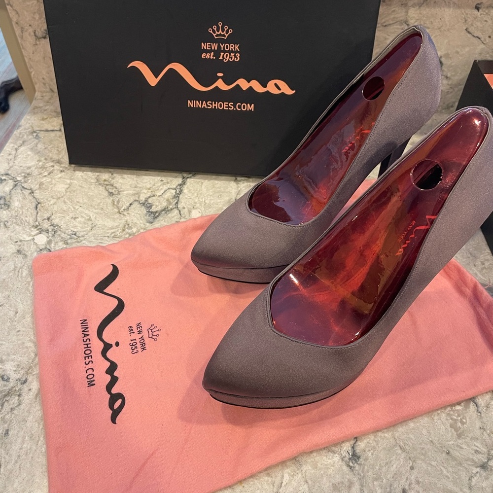 Fabric platform heels. The Perfect Special occasion show. Worn once.